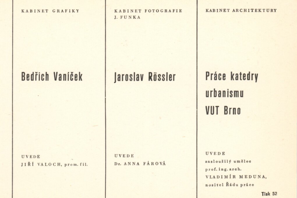 Práce katedry urbanismu VUT Brno